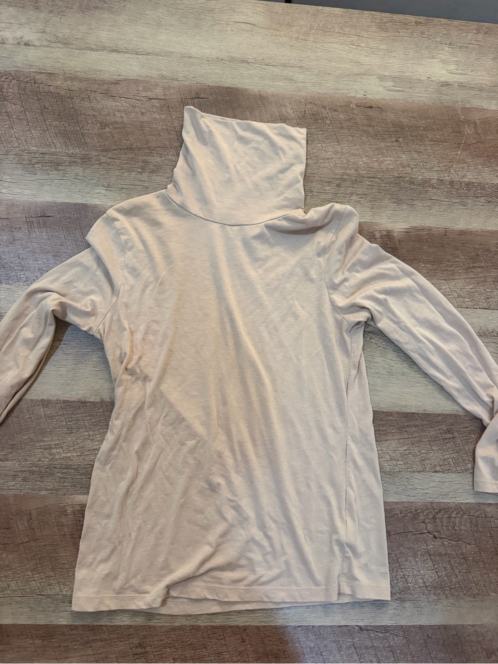 Talbots Light Cream Long Sleeve Turtleneck Shirt